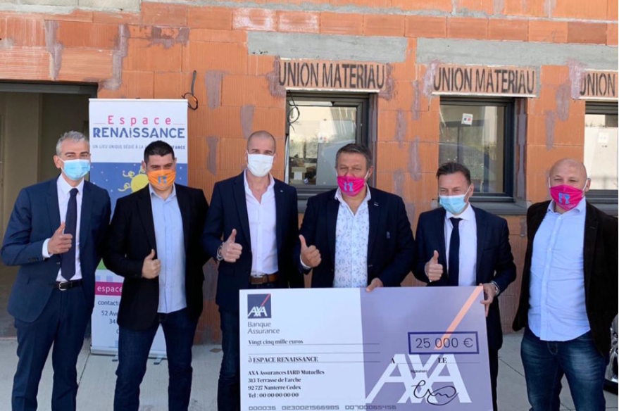 Région Sud-Est : près de Montpellier : le Mécénat Axa fait un don de 25 000€ à Espace Renaissance